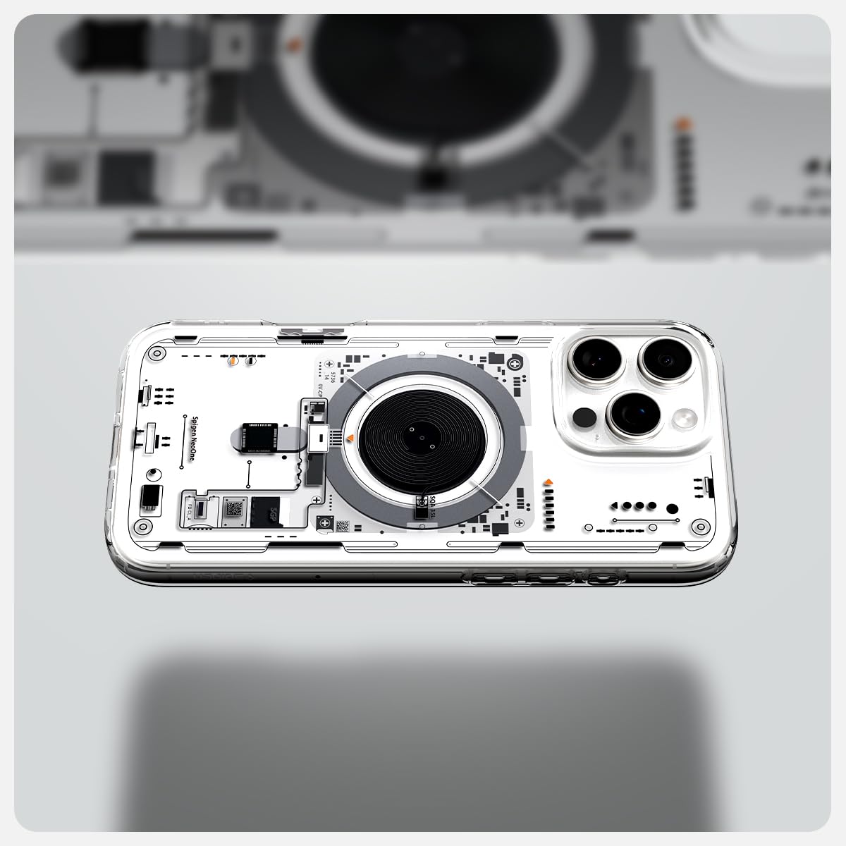 iPhone 16 Machine Style Ultra Hybrid Zero One Shockproof Case with Magsafe - Neo